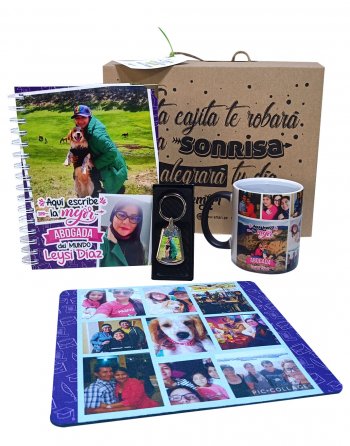 pack regalo personalizado abogada con fotos