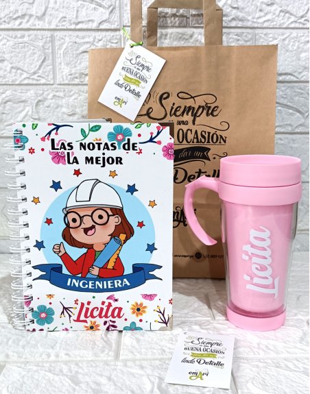 pack regalo personalizado para ingeniera civil