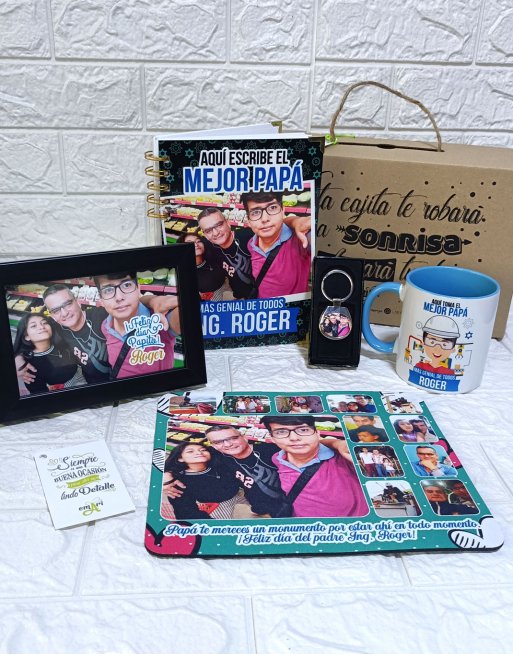 pack regalo personalizado ingeniero mecatrónico para el día del padre con dibujo y fotos pack regalo personalizado ingeniero mecatrónico para el día del padre con dibujo y fotos