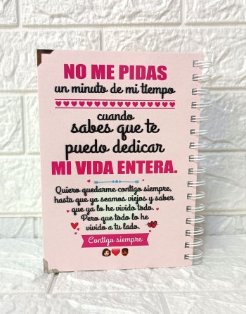 cuaderno personalizado con frases motivadoras