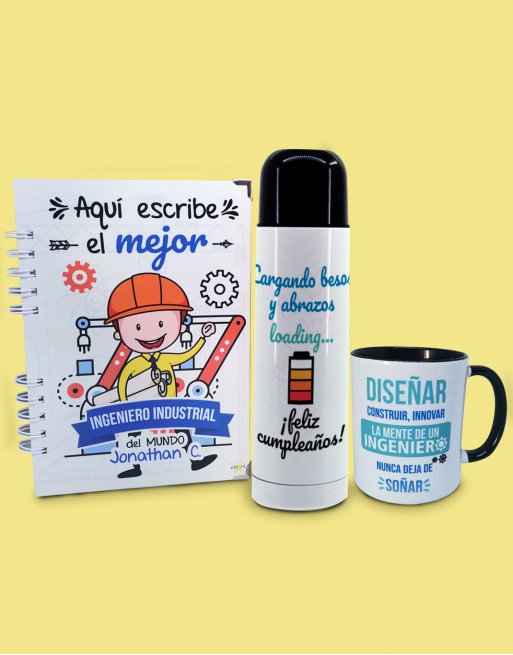 pack regalo personalizado de ingeniero industrial con dibujos y frases pack regalo personalizado de ingeniero industrial con dibujos y frases