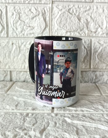 taza 15 oz interior y asa de color personalizado con fotos