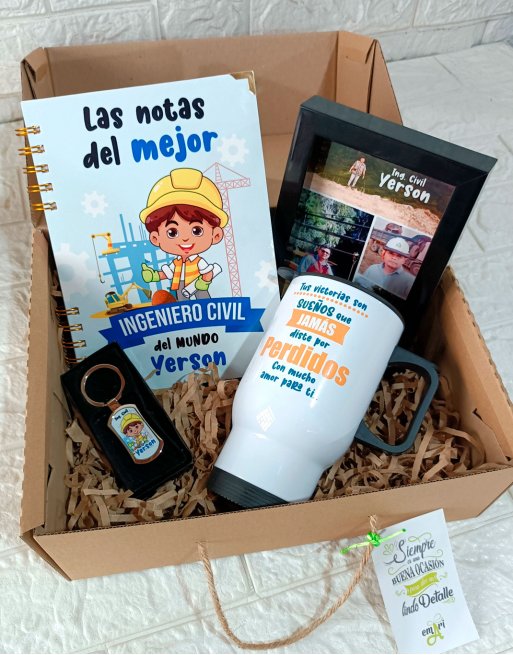 pack regalo personalizado ingeniero civil con dibujo pack regalo personalizado ingeniero civil con dibujo
