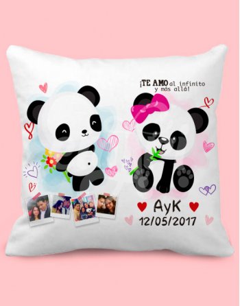 almohada osos pandas personalizado