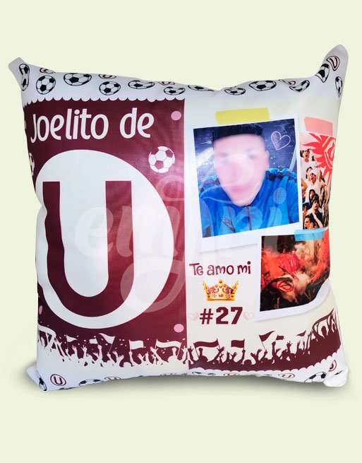 almohada equipo de fútbol personalizado